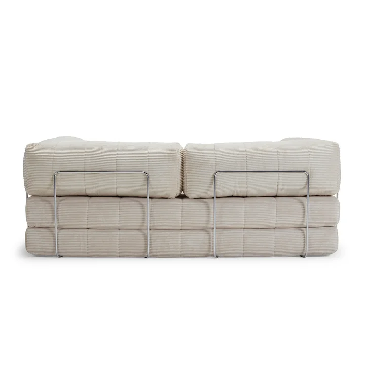 Innovation Living - Cozypad Canapé-lit, 2 coussins de dossier en L, ivory (tissu 594 Corduroy)