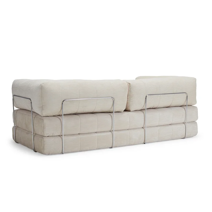 Innovation Living - Cozypad Canapé-lit, 2 coussins de dossier en L, ivory (tissu 594 Corduroy)
