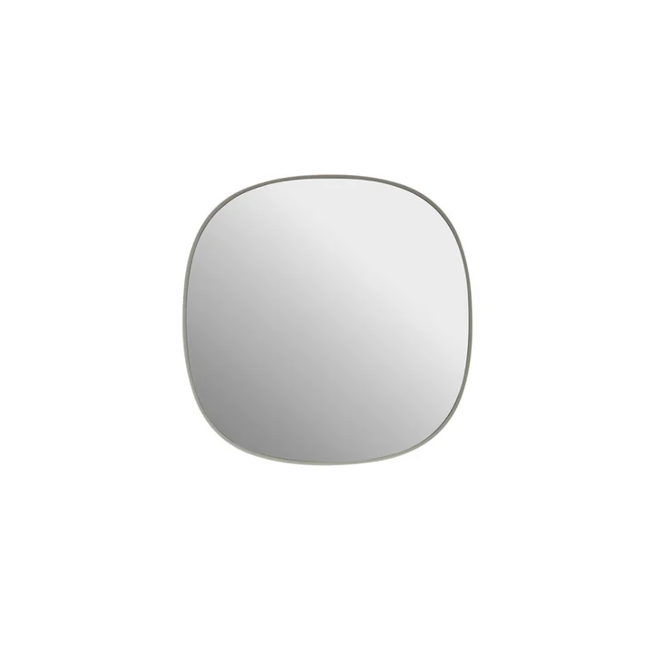 Muuto - Framed Mirror, 40 x 40 cm, gris / verre transparent