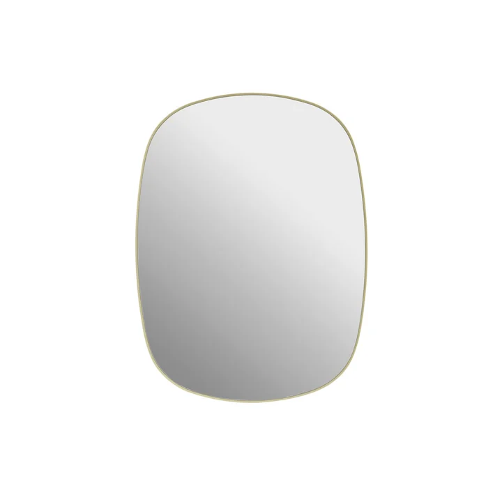 Muuto - Framed Mirror , petit, jaune clair / verre clair