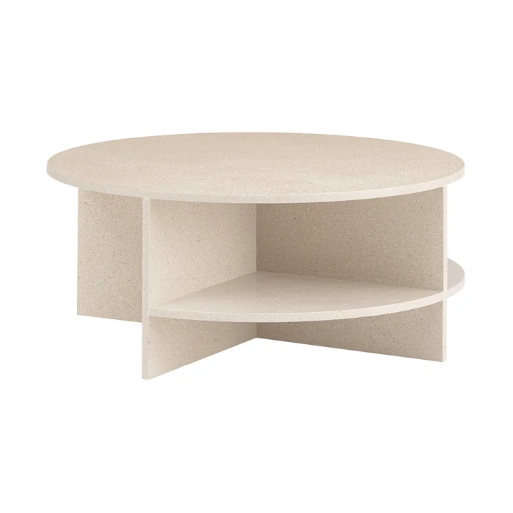 Muuto - Halves Table basse, light taupe terrazzo