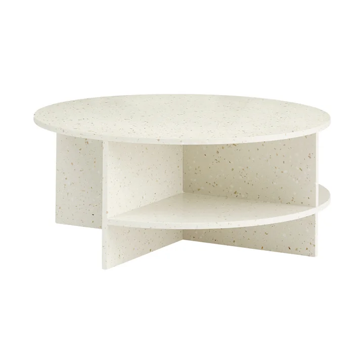 Muuto - Halves Table basse, blanc cassé terrazzo