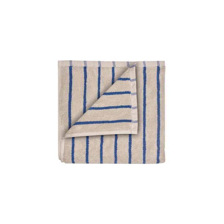 Blomus - Arto Serviette 100 x 50 cm, rayures fines, moonbeam / mazarine blue