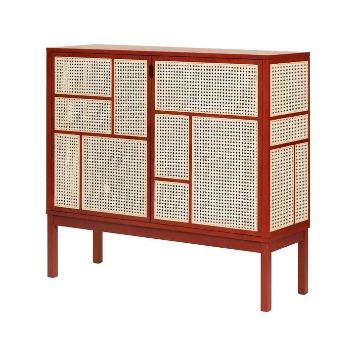 Design House Stockholm - Air Sideboard avec jambes, rouge
