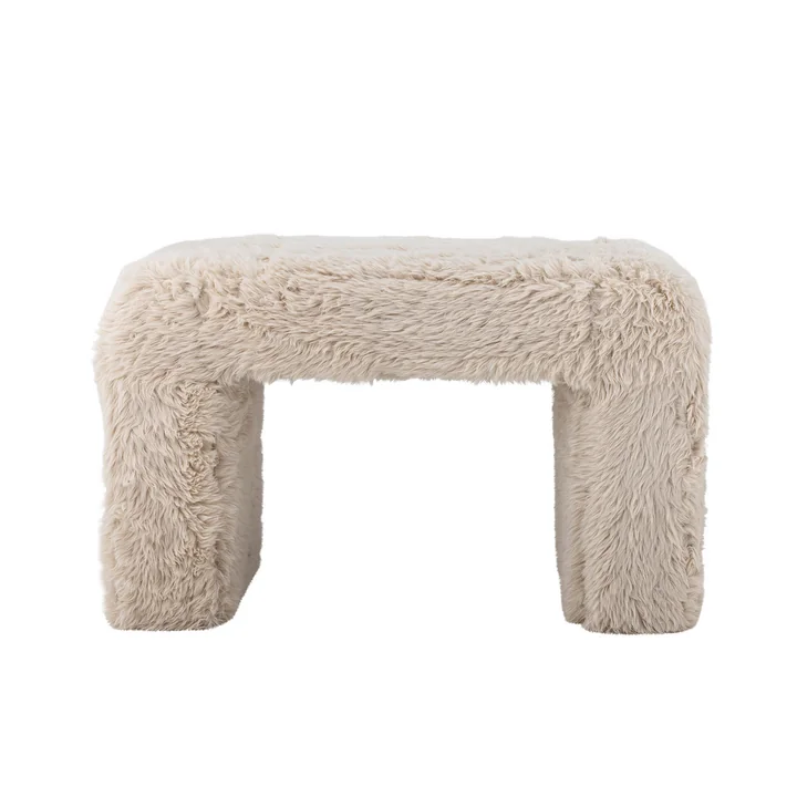 Bloomingville - Bobbie Tabouret, Fluffy, beige