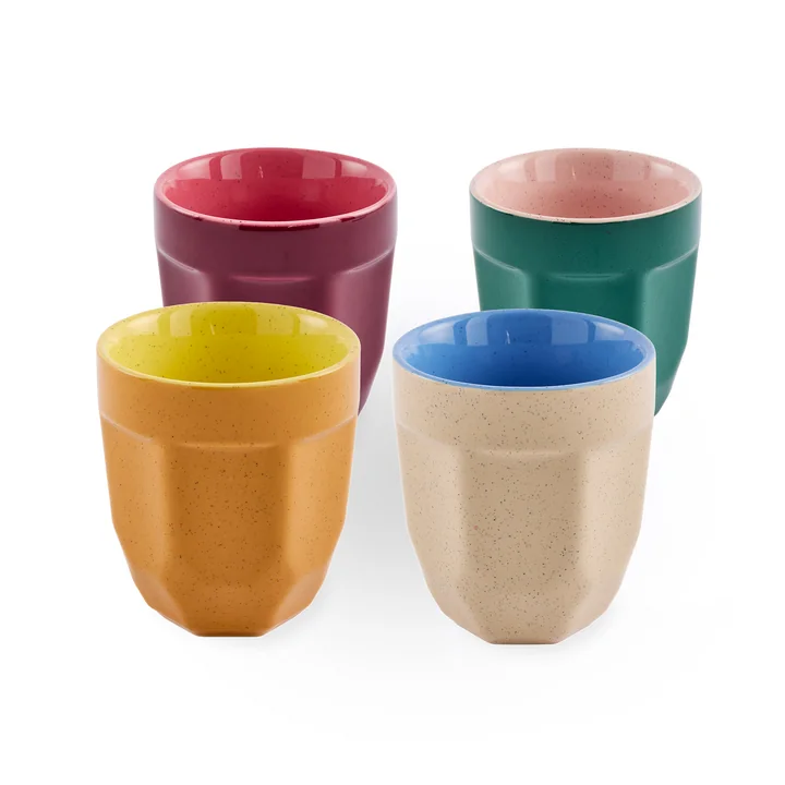 POLSPOTTEN - Set de 4 tasses à latte, multicolore
