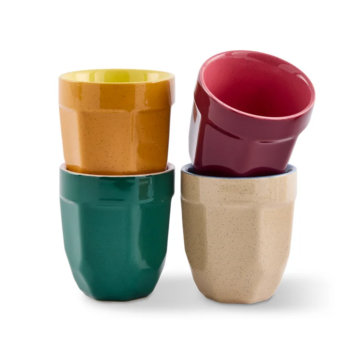 POLSPOTTEN - Set de 4 tasses à latte, multicolore