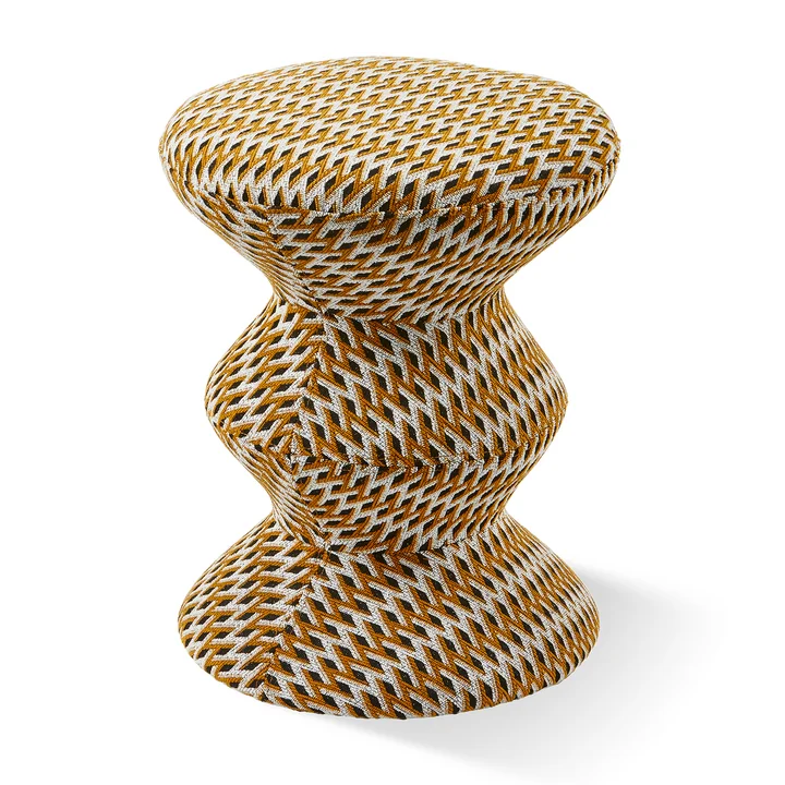 POLSPOTTEN - Tabouret Zig Zag Soft, ocre