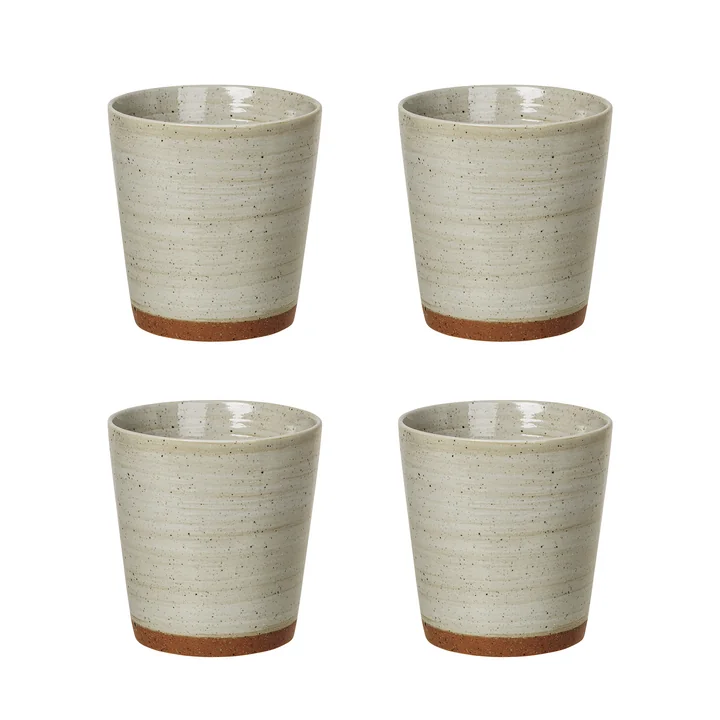 Broste Copenhagen - Tasses « Grød », 25 cl, couleur sable (lot de 4)