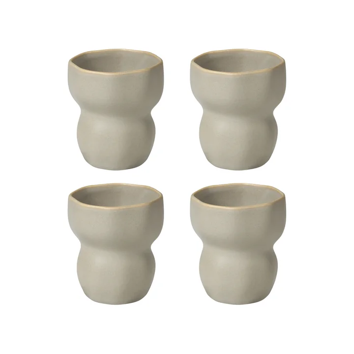Broste Copenhagen - Tasses « Limfjord » 200 ml, gris clair (lot de 4)