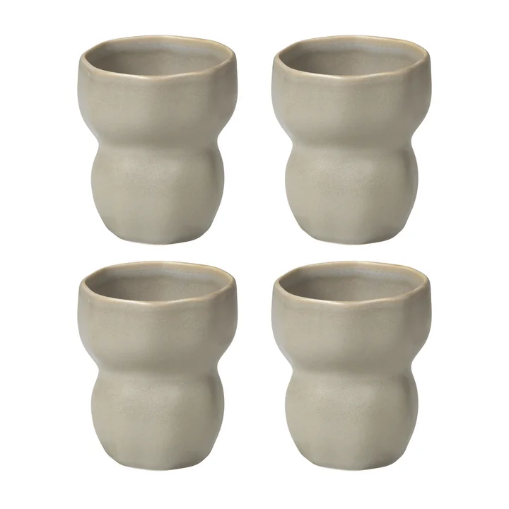 Broste Copenhagen - Tasses « Limfjord » 350 ml, gris clair (lot de 4)