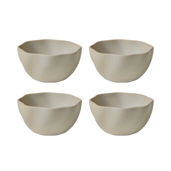 Broste Copenhagen - Bol « Limfjord », Ø 14 cm, gris clair (lot de 4)