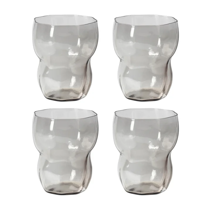 Broste Copenhagen - Verre à boire « Limfjord », 350 ml, gris clair (lot de 4)