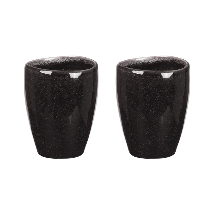 Broste Copenhagen - Tasses sans anse « Nordic Coal », 25 cl (lot de 2)