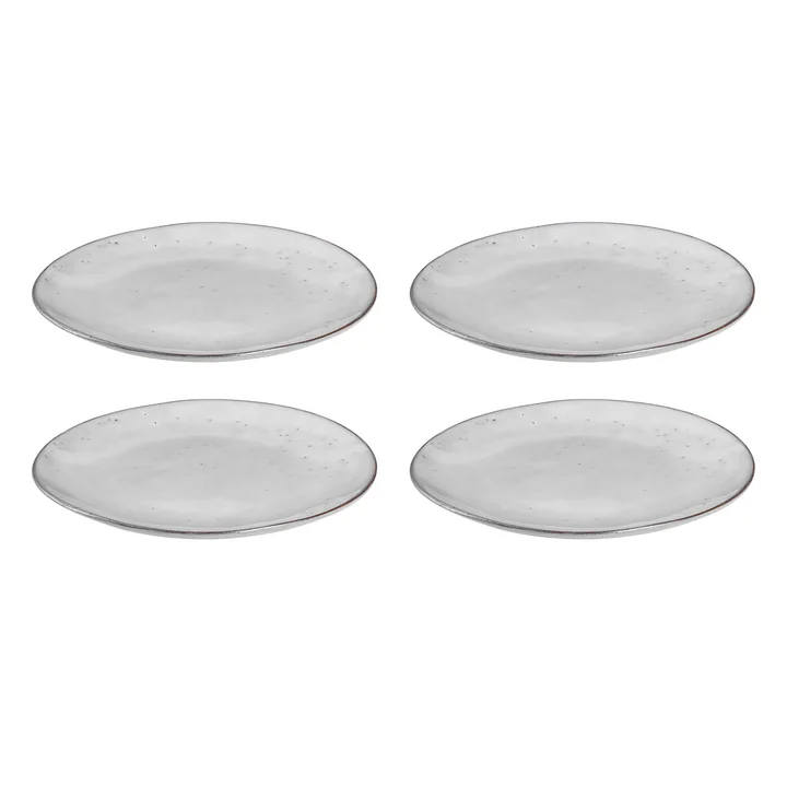 Broste Copenhagen - Assiettes plates « Nordic Sand », Ø 26 x H 2,5 cm (lot de 4)