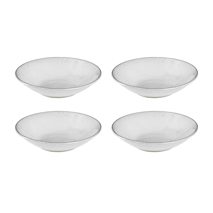 Broste Copenhagen - Assiettes creuses « Nordic Sand », Ø 22,5 x H 5 cm (lot de 4)