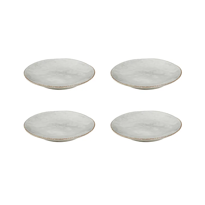 Broste Copenhagen - Assiettes « Nordic Sand », Ø 15 x H 2 cm (lot de 4)