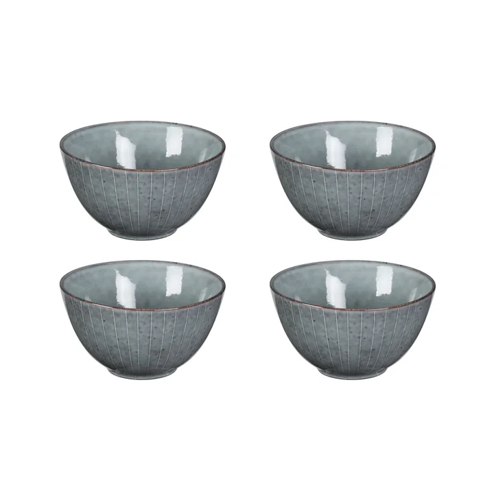 Broste Copenhagen - Bol « Nordic Sea », Ø 15 x H 8 cm (lot de 4)