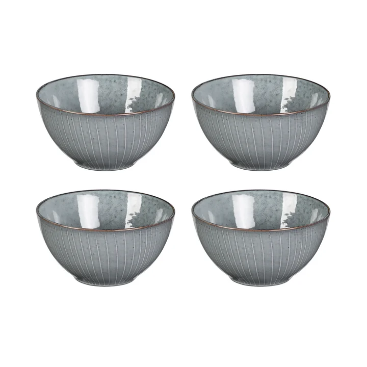 Broste Copenhagen - Bol « Nordic Sea », Ø 17 x H 6 cm (lot de 4)
