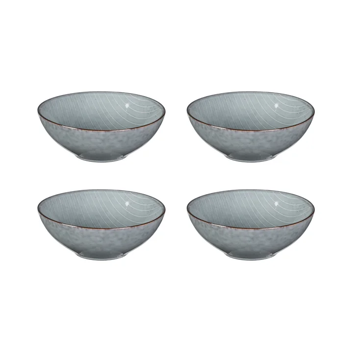 Broste Copenhagen - Bol « Nordic Sea », Ø 17 x H 8 cm (lot de 4)