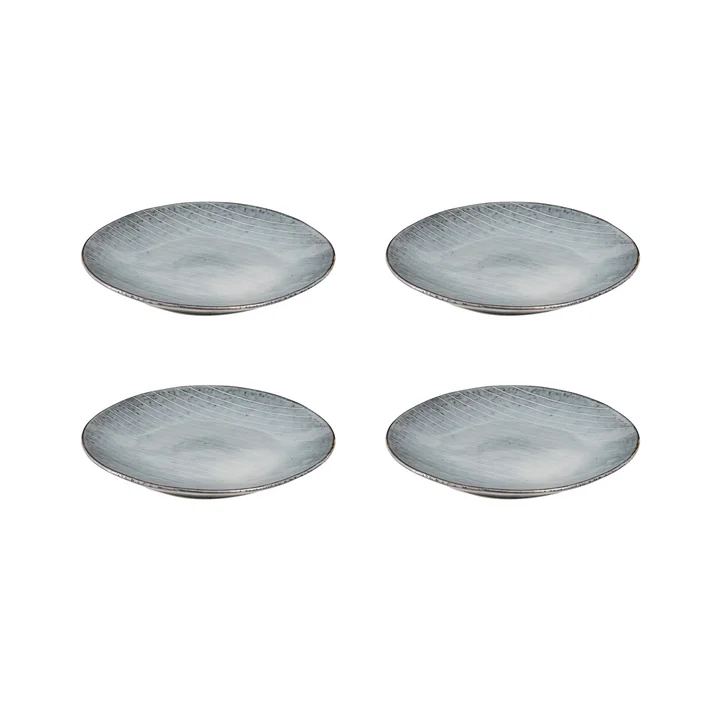 Broste Copenhagen - Assiettes « Nordic Sea », Ø 15 x H 2 cm (lot de 4)