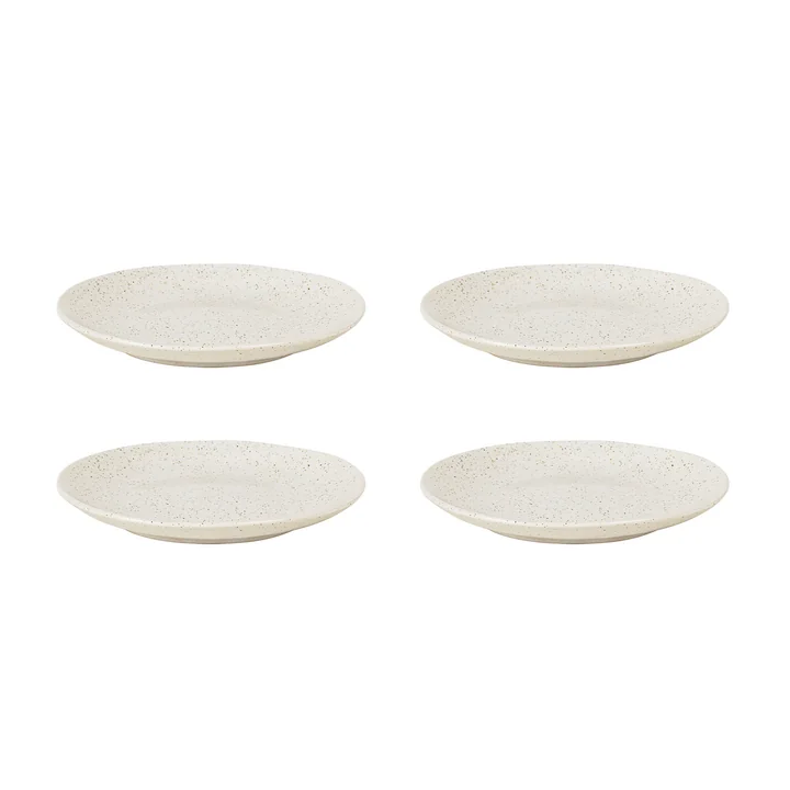 Broste Copenhagen - Assiettes à dessert « Nordic Vanilla », Ø 20 cm (lot de 4)