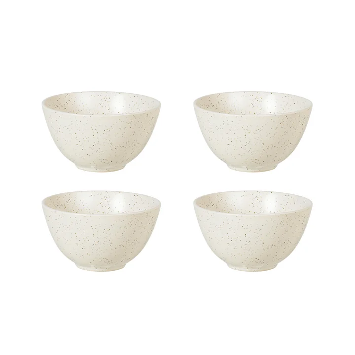 Broste Copenhagen - Bol « Nordic Vanilla », Ø 15 x H 8 cm (lot de 4)
