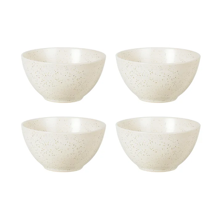 Broste Copenhagen - Bol « Nordic Vanilla », Ø 17 x H 8 cm (lot de 4)