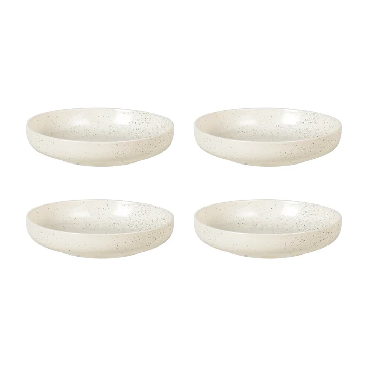 Broste Copenhagen - Bol « Nordic Vanilla », Ø 22,5 x H 4,8 cm (lot de 4)