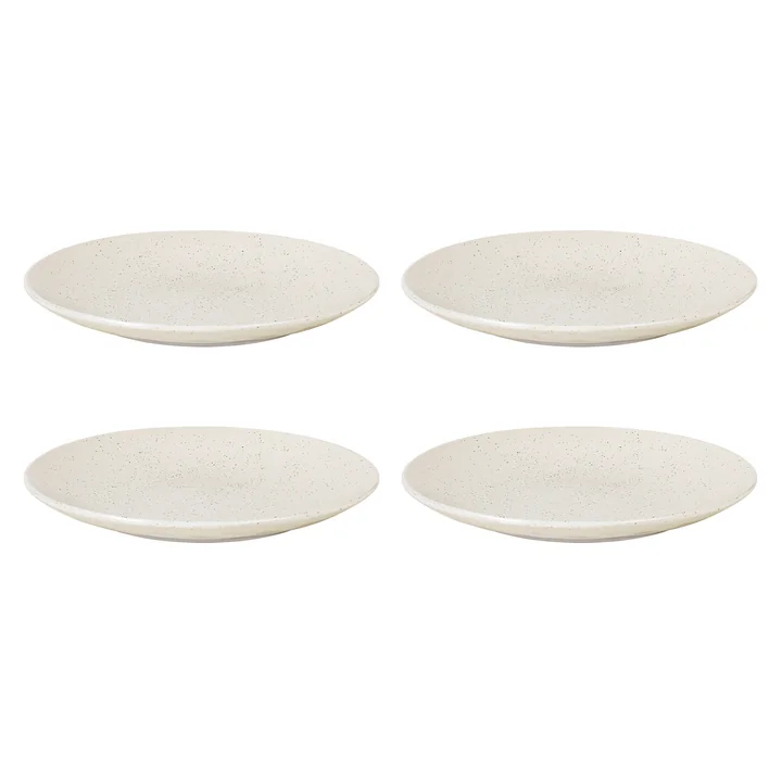 Broste Copenhagen - Assiettes plates « Nordic Vanilla », Ø 31 x 3,3 cm (lot de 4)