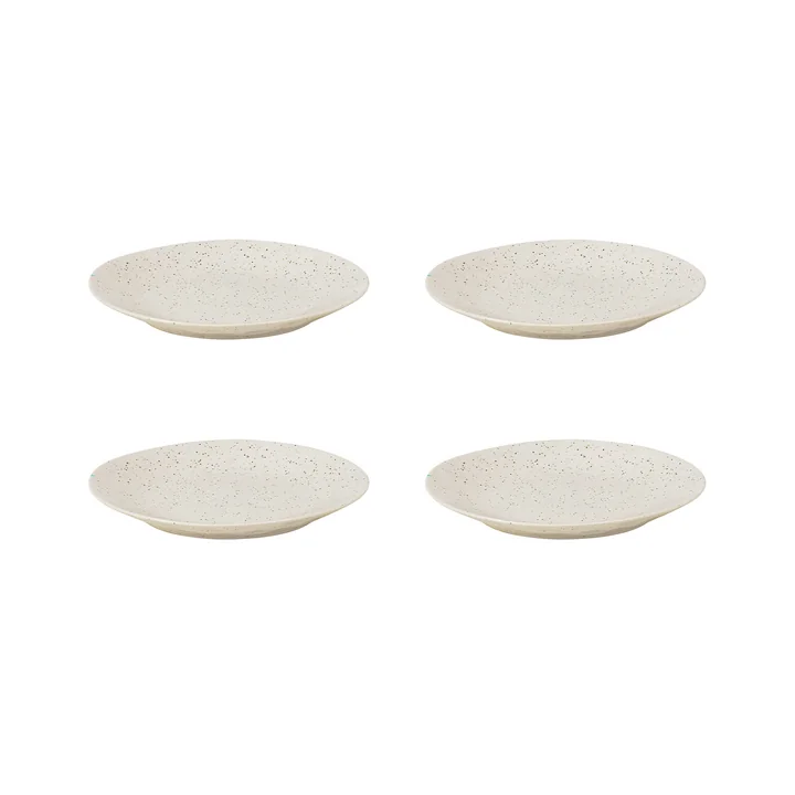 Broste Copenhagen - Assiettes « Nordic Vanilla », Ø 15 cm (lot de 4)