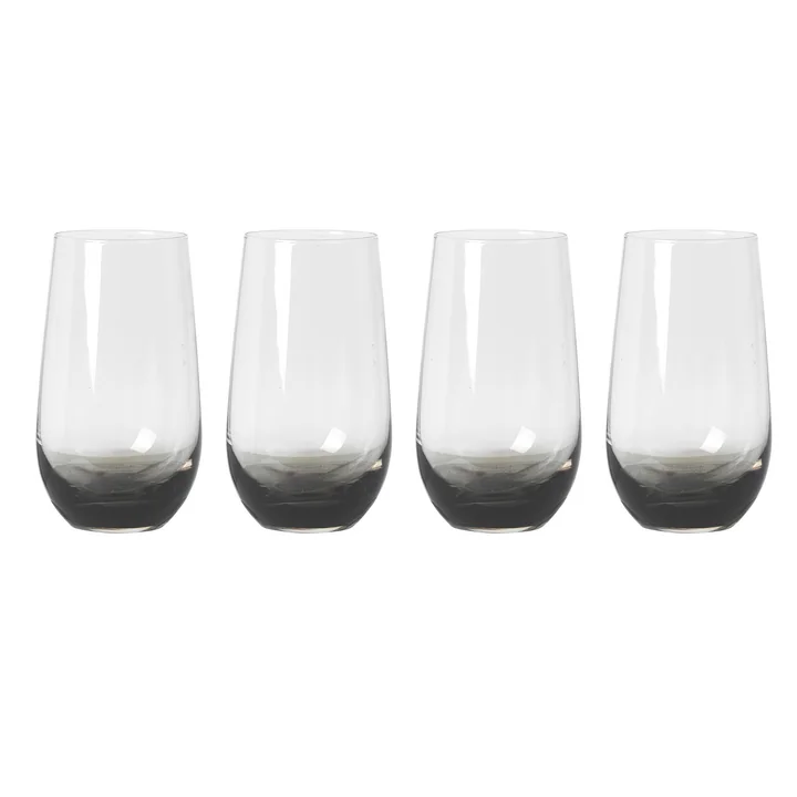 Broste Copenhagen - Verre à boire « Smoke », 550 ml, gris (lot de 4)