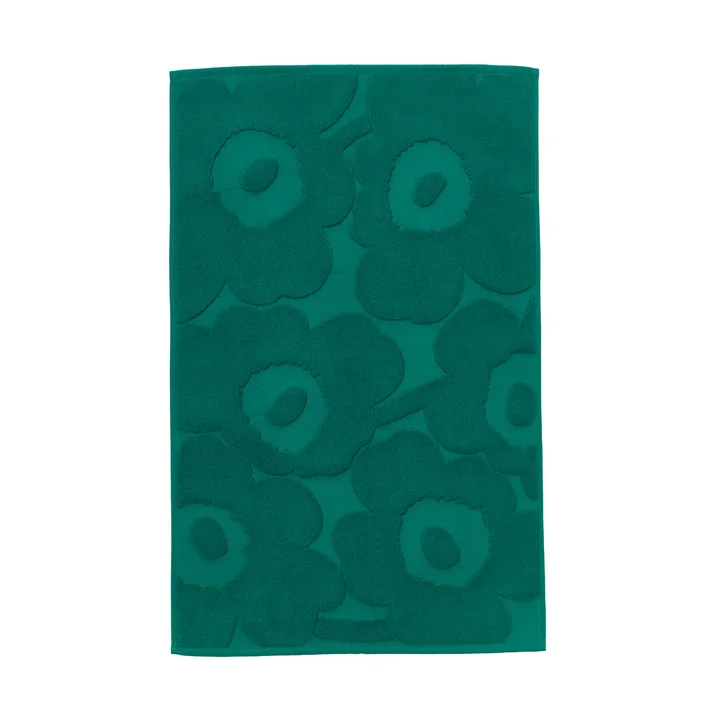 Marimekko - Tapis de bain Unikko, 50 x 80 cm, émeraude