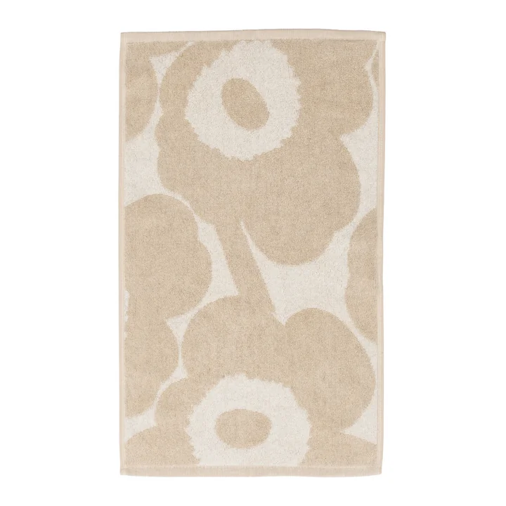 Marimekko - Unikko Serviette de toilette, 30 x 50 cm, blanc cassé / lin