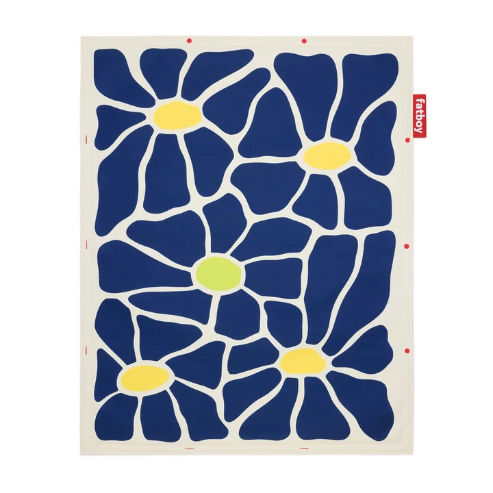 Fatboy - Flying Carpet, 180 x 140 cm, floral navy / crème