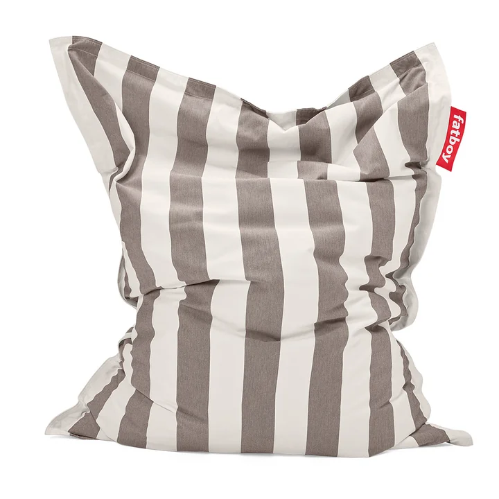 Fatboy - Housse d'extérieur pour Original Pouf, rayé cacao