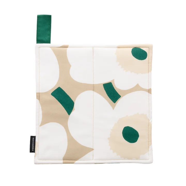 Marimekko - Pieni Unikko Manique, sable / blanc / foin / émeraude