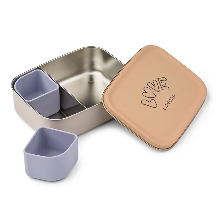 LIEWOOD - Nina Lunchbox, acier inoxydable, Love / pale tuscany