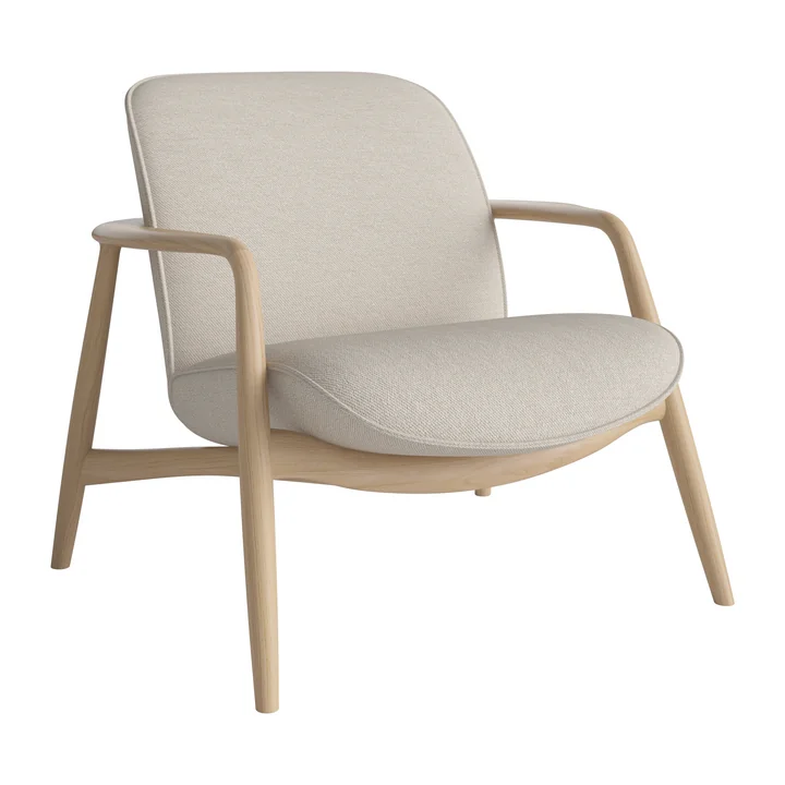 Bolia - Fauteuil « Bowie », chêne huilé et pigmenté en blanc / Revi ivoire