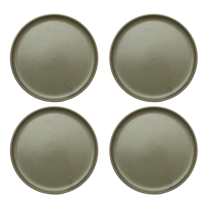 Serax - Assiettes Surface, Ø 24 cm, vertes (lot de 4)