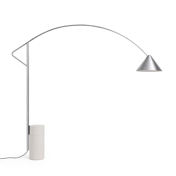 HAY - Lampadaire « Compass », en aluminium brossé