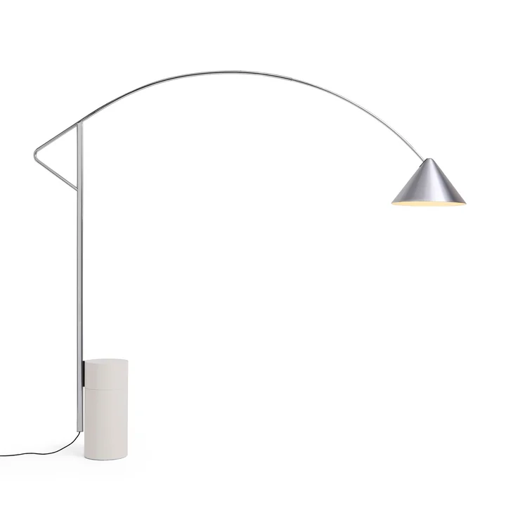 HAY - Lampadaire « Compass », en aluminium brossé