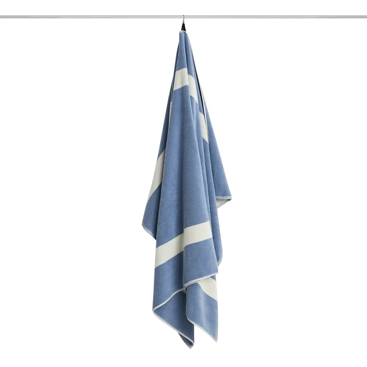HAY - Serviette de bain « Stripe », 100 x 150 cm, bleu poudré