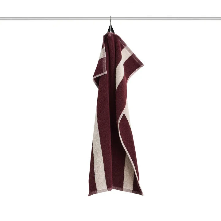 HAY - Serviette « Stripe », 40 x 60 cm, bordeaux
