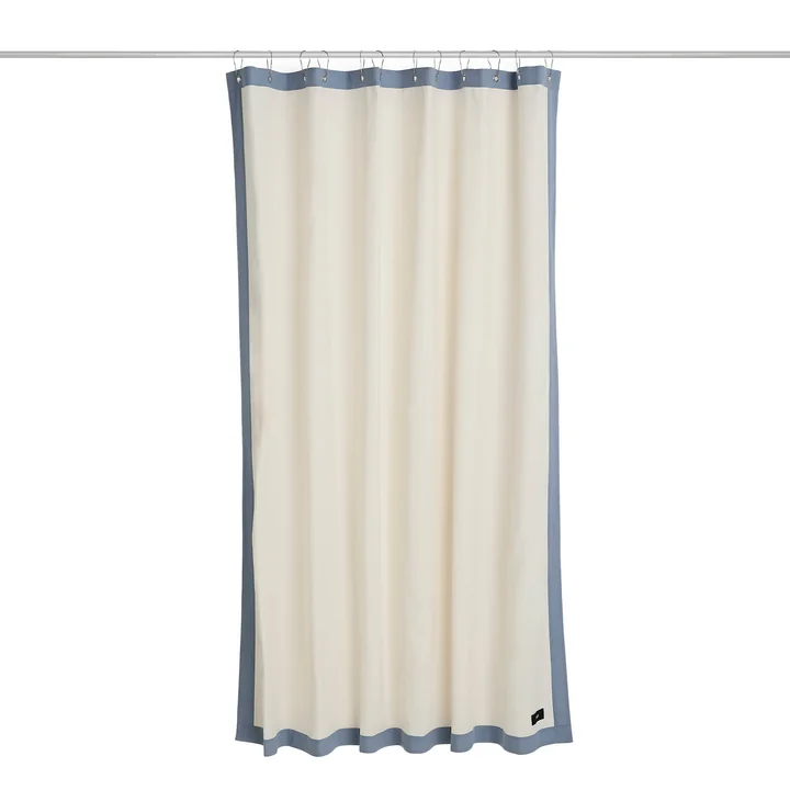 HAY - Rideau de douche « Outline », crème / bleu