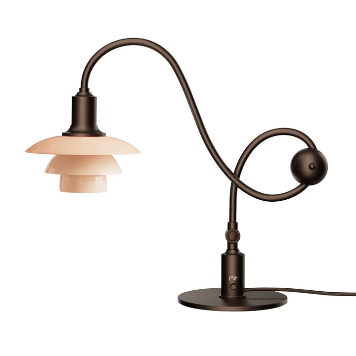 Louis Poulsen - PH 1/1 « Piano », lampe de table, couleur terre cuite poussiéreuse, édition limitée
