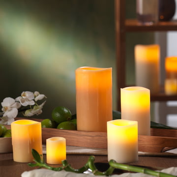 Bougie en cire véritable à LED de Klein & More