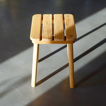 Tabouret de taverne H 46 cm par Auerberg en chêne