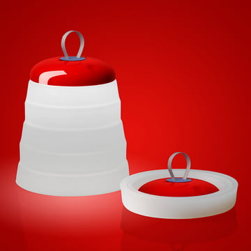La lampe LED à batterie Cri Cri par Foscarini, rouge