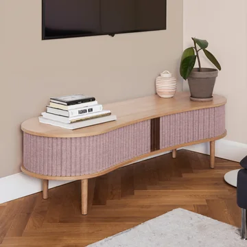 Audacious Banquette TV de Umage en chêne / dusty rose